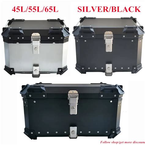 metal box motorcycle|motorbike 65 litre top boxes.